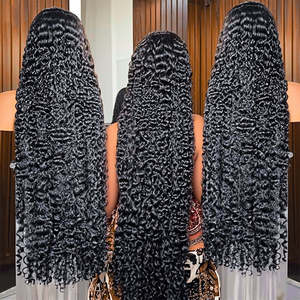 Perruque en dentelle frontale bouclée birmane HD 100% cheveux vierges naturels Prix de gros Meilleure vente Perruques en dentelle transparente en cheveux humains - Product Image 1