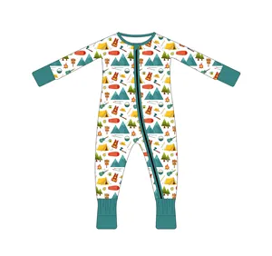 畅销定制设计儿童毛竹夏季婴儿连体衣
