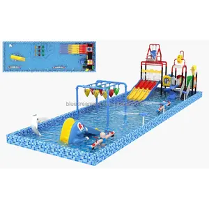 야외 실내 놀이터 워터 파크 장비 어린이와 성인을위한 유리 섬유 워터 슬라이드 수영장 슬라이드