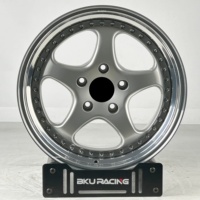 Jantes Bku 2 pièces forgées 5x130 de 18 pouces, jantes en alliage personnalisées à fond profond pour Porsche 964 911 carrera 944 964 987 930