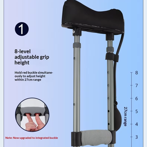 Canne pliante légère et réglable, télescopique, 3 <span class=keywords><strong>pieds</strong></span>, portable, antidérapante, en caoutchouc, avec siège, canne de <span class=keywords><strong>marche</strong></span> pliable - Product Image 6