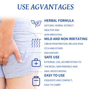 Nam trăng Trung Quốc Kem thảo dược thuốc mỡ cho bệnh trĩ bên ngoài giảm đau thành phần tự nhiên chăm sóc cá nhân chăm sóc sức khỏe - Product Image 3