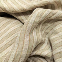 Tissu de lin à rayures 100% lavé à la pierre enzymatique de haute qualité pour chemise et robe