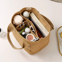 Sac fourre-tout en toile imprimé sur mesure, organisateur multi-compartiments, poche avant, taille et couleur personnalisables, plusieurs options de poignées