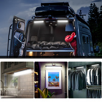 Deux rangées compartiment lumière LED voiture intérieur lumières 72LED Tube Van RV trois rangées lecture éclairage couleur blanche