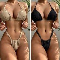 2023 fabrication personnalisée concepteur maillot de bain deux pièces String maillots de bain dames Push up soutien-gorge à armatures Bikini ensemble