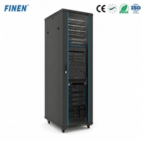 Armoire réseau DDF sur pied FINEN, rack de serveur 19 pouces, taille personnalisée, acier SPCC noir, CE ISO RoHS TT/LC, 10 ans de garantie, en stock