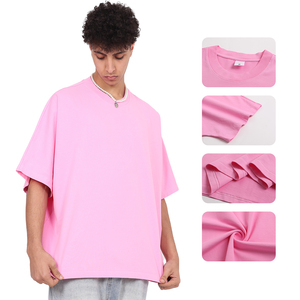 Camiseta de hombre de algodón puro, holgada, de corte cuadrado, con manga murciélago, estilo vintage, de 310 g, lavada, para verano - Product Image 2