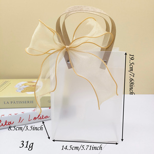 All'ingrosso nastro di Organza con fiocco di plastica trasparente borsa regalo regalo con fiocco in Chiffon - Product Image 6