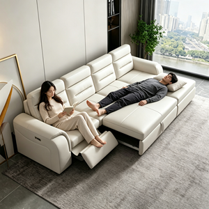 Sofá Modular en Forma de L con Mecanismo Reclinable Inteligente, Multifuncional, con Carga USB-C, Cama Plegable con Almacenamiento, Sofás para Sala de Estar L-308 Func - Product Image 3