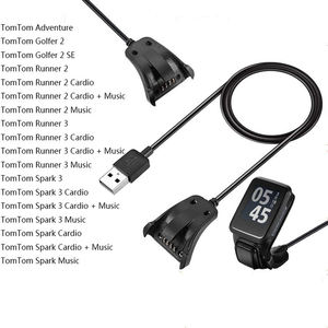 Câble de chargement USB noir de 1M 3FT pour montre GPS <span class=keywords><strong>TomTom</strong></span> <span class=keywords><strong>Runner</strong></span> 2 3/Adventurer/Golfer 2 pour montre GPS <span class=keywords><strong>TomTom</strong></span> Spark 3 - Product Image 3