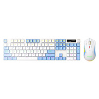 Ensemble clavier et souris mécaniques USB filaires, 104 touches, taille standard, 1600 DPI, commutateurs remplaçables à chaud, rétroéclairage RGB, ergonomique pour le jeu
