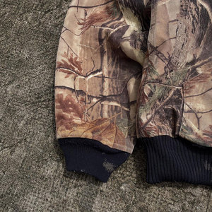 कस्टम पुरुषों के 100% कपास ज़िप-अप हुडी डिजिटल डीटग मुद्रित छलावरण पैटर्न सुपर शिकार कैमोफ्लैज बुनाई जिपर - Product Image 4