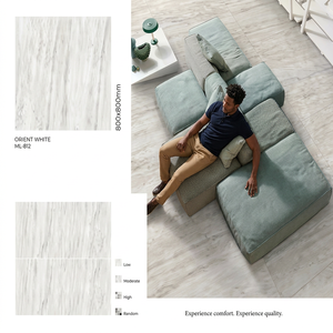 Roman Gold Twin Double Charged Polished Porcelain Floor Tiles Premium Marble Design 32x32 Inch - Product Image 5