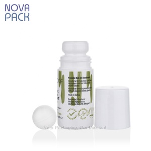 Bouteille en plastique blanc de 2oz, rouleau d'huile corporelle anti-douleur, bouteille déodorant avec boule à roulettes, 30ml, 50ml, 60ml, 75ml - Product Image 4