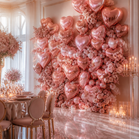Ballons géants en forme de cœur de 18 pouces en feuille d'aluminium pour décoration et fournitures de fêtes de Noël, mariages, anniversaires, et autres événements festifs