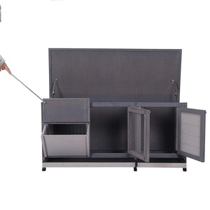 Evcil hayvan dükkanlarında küçük hayvanlar için kolay temiz mandallı büyük ahşap tavşan kafesleri - Product Image 3