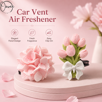 Désodorisant de voiture floral personnalisé à clipser, marque privée OEM, parfum automobile pour la vente en gros d'accessoires automobiles