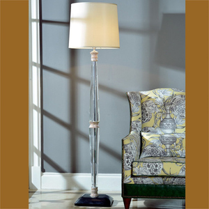 ตกแต่งบ้าน450*1520H 1 * E27-60W ทองเหลือง + คริสตัล + ผ้าคลุมโคมไฟตั้งพื้น - Product Image 1