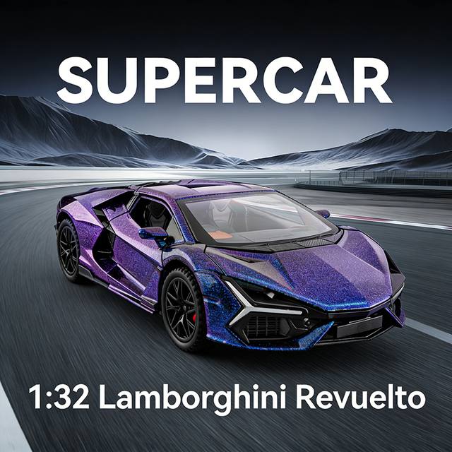 Diecast Model Car 1/32 Scale Alloy Car Model 1:32 Metal Revuelto Sports Car Model Diecast Model Cars
