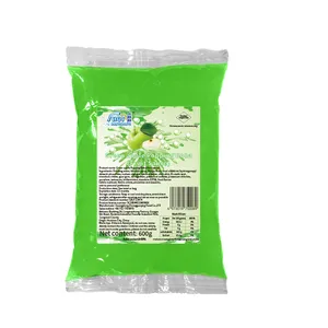 600g bag of essential green apple flavored popping boba for making milk tea and desserts
