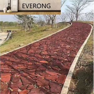 Natura <span class=keywords><strong>pietra</strong></span> di Lava rossa <span class=keywords><strong>pietra</strong></span> pazza casuale pavimentazioni irregolari piastrelle - Product Image 1