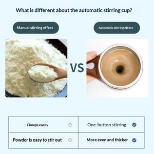 แก้วกาแฟแบบหมุนผสมอัตโนมัติสำหรับสำนักงาน ขนาด 380 มล. แก้วเก็บความร้อนแบบแม่เหล็ก ขายส่ง - Product Image 2