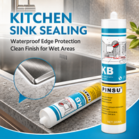 Scellant en silicone imperméable, résistant à la moisissure, neutre et de qualité supérieure pour cuisine, salle de bain, douche, évier, travaux de menuiserie et construction