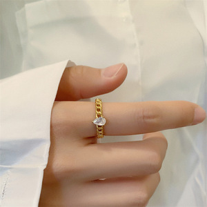 Hợp Thời Trang Không Thấm Nước Thép Không Gỉ Trang Sức 18K Vàng Mạ Zircon Vòng Làm xỉn Quà Tặng Miễn Phí - Product Image 6