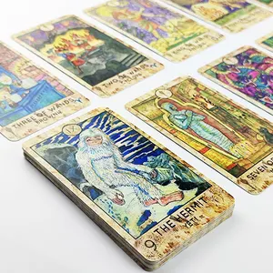 Cartes de Tarot d'astrologie pour enfant, Tarot de couleur rose, personnalisé, cartes de sagesse, Oracle, de Luxe, occulaire, vert foncé