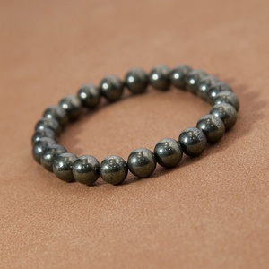 8mm Natural Polished Gemstones Jewelry Pyrite Healing <strong>Bracelet</strong> Semi-Precious Stretch <strong>Fashion</strong> <strong>Beaded</strong> <strong>Bracelets</strong> Unisex - Product Image 5