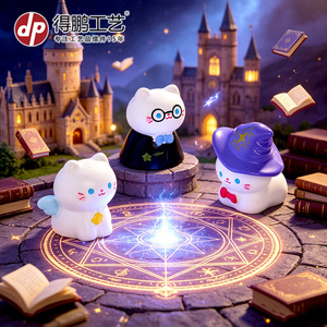 Figurine en résine Dp Magician Kitten, chat mignon de dessin animé, boîte mystère, décoration de bureau, artisanat artistique pour la maison, cadeau - Product Image 2