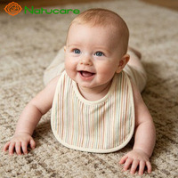 Bavoirs pour bébé en coton personnalisés avec logo, de haute qualité, style mignon, écologiques, imperméables et antibactériens, vente en gros