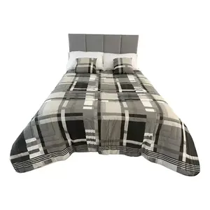 Ensemble de couette matelassée de compétition 190x220 cm, motif à carreaux, pour toute la saison, usage domestique - Product Image 4