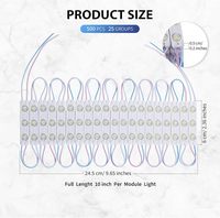 Module LED 12V 61*13mm 2835 SMD 3 LED 1.2W 3000k 6000k 10000k Corps en ABS IP65 Étanche Module LED Blanc pour Enseigne Lumineuse LED