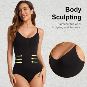 Sıcak satış artı boyutu kadın dikişsiz Bodysuit külot açık kasık popo kaldırıcı karın kontrol Shapewear 1 satılan Jersey kumaş - Product Image 2