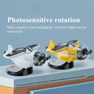 Ornement d'avion rotatif solaire pour voiture, décoration d'avion oscillant en silicone de 10 ml avec parfum océanique - Product Image 2