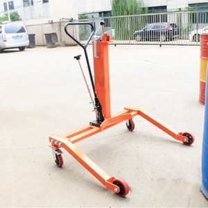 Lift Manual Hydraulic Drum Handler 200L Plastic Drum <b>Transporter</b> With Eagle Beak Outriggers For Workshop Use - Product Image 2