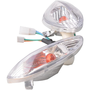 GOOFIT Clignotant de remplacement pour GY6 50cc <span class=keywords><strong>Chinois</strong></span> Taotao <span class=keywords><strong>Kymco</strong></span> Scooter Moped Blanc - Product Image 1