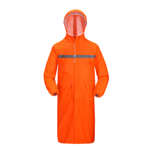 DFC30 Customized Reusable Rain Wear Reflective Outdoor Hiking Working <b>Long</b> <b>Raincoat</b> With Brim - Product Image 1