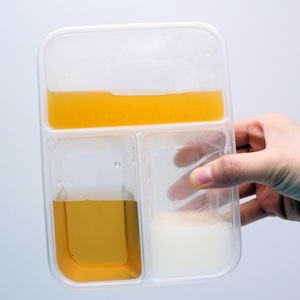 3 Compartment Takeaway Microwavable <b>Container</b> Disposable <b>Plastic</b> Food <b>Container</b> with Lid for Meal Fast Food - Product Image 6