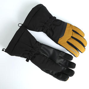 Guantes de Invierno de Cuero para Esquí, Térmicos, Impermeables, con Pantalla Táctil, Negros, Personalizados, para Hombre y Mujer - Product Image 2