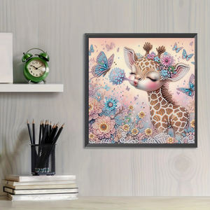 Peinture au diamant 5D DIY 30*30CM, décoration d'intérieur animale, papillon, <span class=keywords><strong>girafe</strong></span>, peinture au diamant moderne en cristal pour débutants - Product Image 3