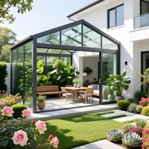 Serre en verre et aluminium étanche pour hôtel de luxe, complexe hôtelier, jardin d'hiver, verrière, espace pour animaux et plantes - Product Image 2