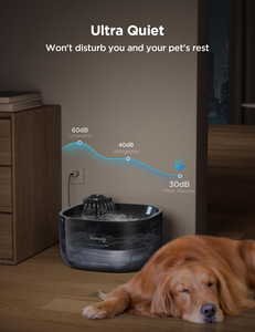 Fontaine à eau automatique sans fil pour animaux domestiques (chats et chiens) 7L, rechargeable, avec capteur de mouvement, design moderne, noire - Product Image 4