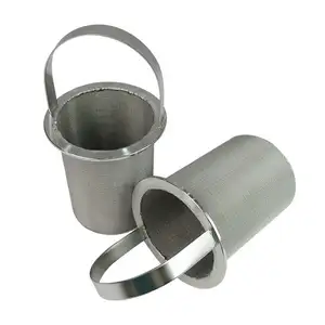 factory supply stainless steel wire mesh basket filter with handle