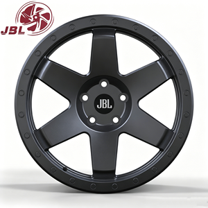 ล้อรถบรรทุกออฟโรด <span class=keywords><strong>JBL</strong></span> Monoblock แบบฟอร์จใหม่ ขนาด 18-26 นิ้ว สีดำ ลายหมุด  แบบ Simulated Beadlock อัลลอยด์ 5x114.<span class=keywords><strong>3</strong></span>/120/139.7 สำหรับรถกระบะ SUV 1 - Product Image 1