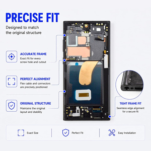 หน้าจอสำหรับ Samsung Galaxy S23 Ultra LCD AMOLED ของแท้ พร้อมกระจกหน้าจอสัมผัสและกรอบ - Product Image 4