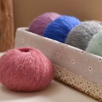 Colorful Hand-Woven Silk Mohair Yarn for Crocheting Sweaters Scarves Dresses Shawls