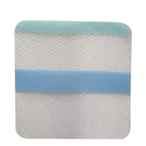 medical soft and gentle PU film coated with silicone wound dressing for wound care